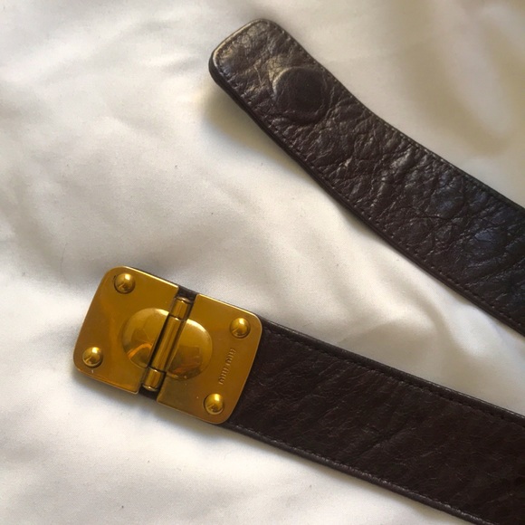 Miu miu dark brown leather fall trench coat 40 - Picture 5 of 5